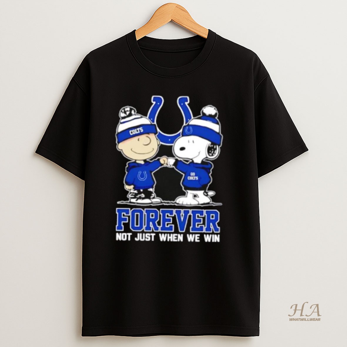 Official Indianapolis Colts Charlie Brown And Snoopy Forever Not Just When We Win T Shirt