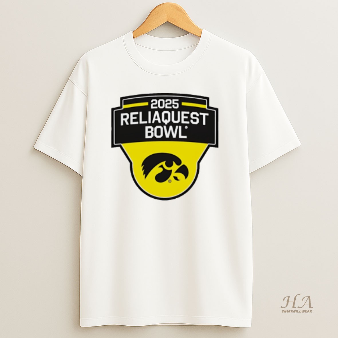 Official Iowa Hawkeyes 2025 Reliaquest Bowl Logo T Shirt