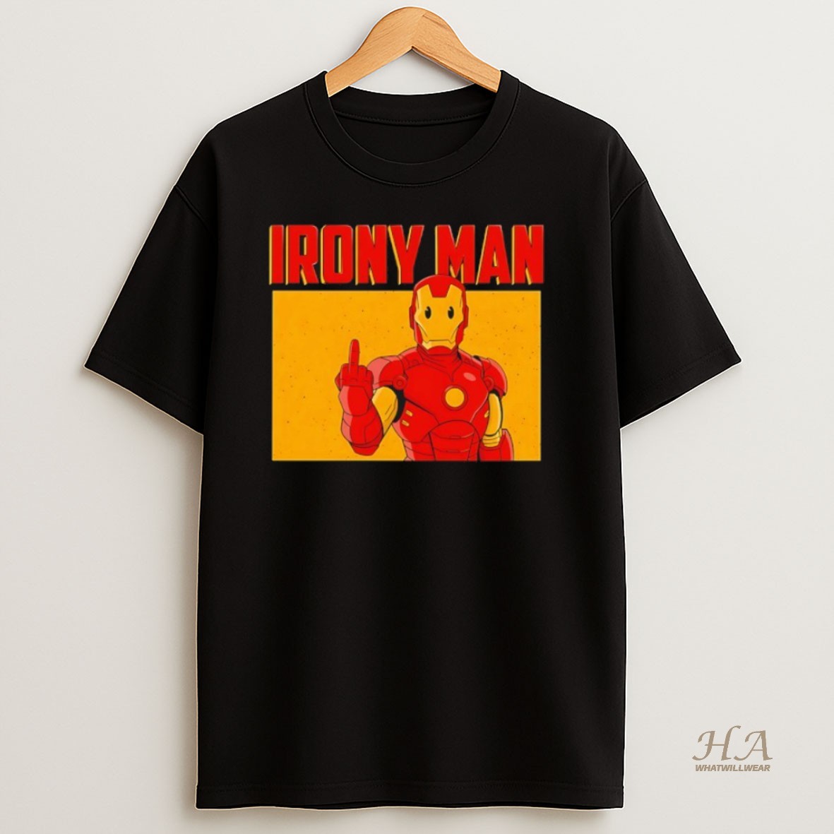 Official Irony Man Middle Finger Shirt