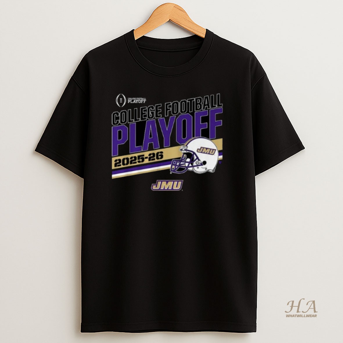 Official Jmu Football 2025 26 Cfp Stripe Shirt