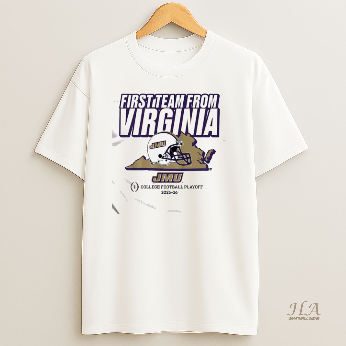 Official Jmu Football Cfps First Team From Virginia T Shirt