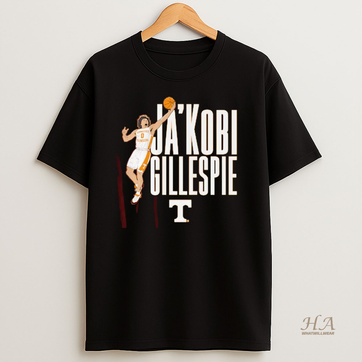 Official Jakobi Gillespie Layup Tennessee Volunteers Shirt