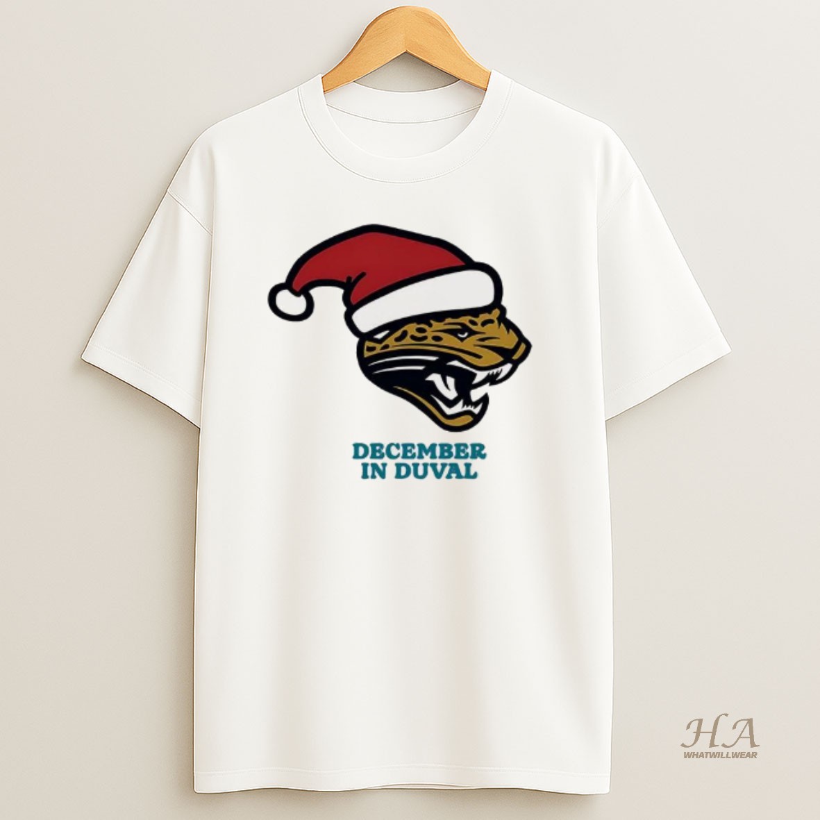 Official Jacksonville Jaguars December In Duval Merry Christmas T Shirt