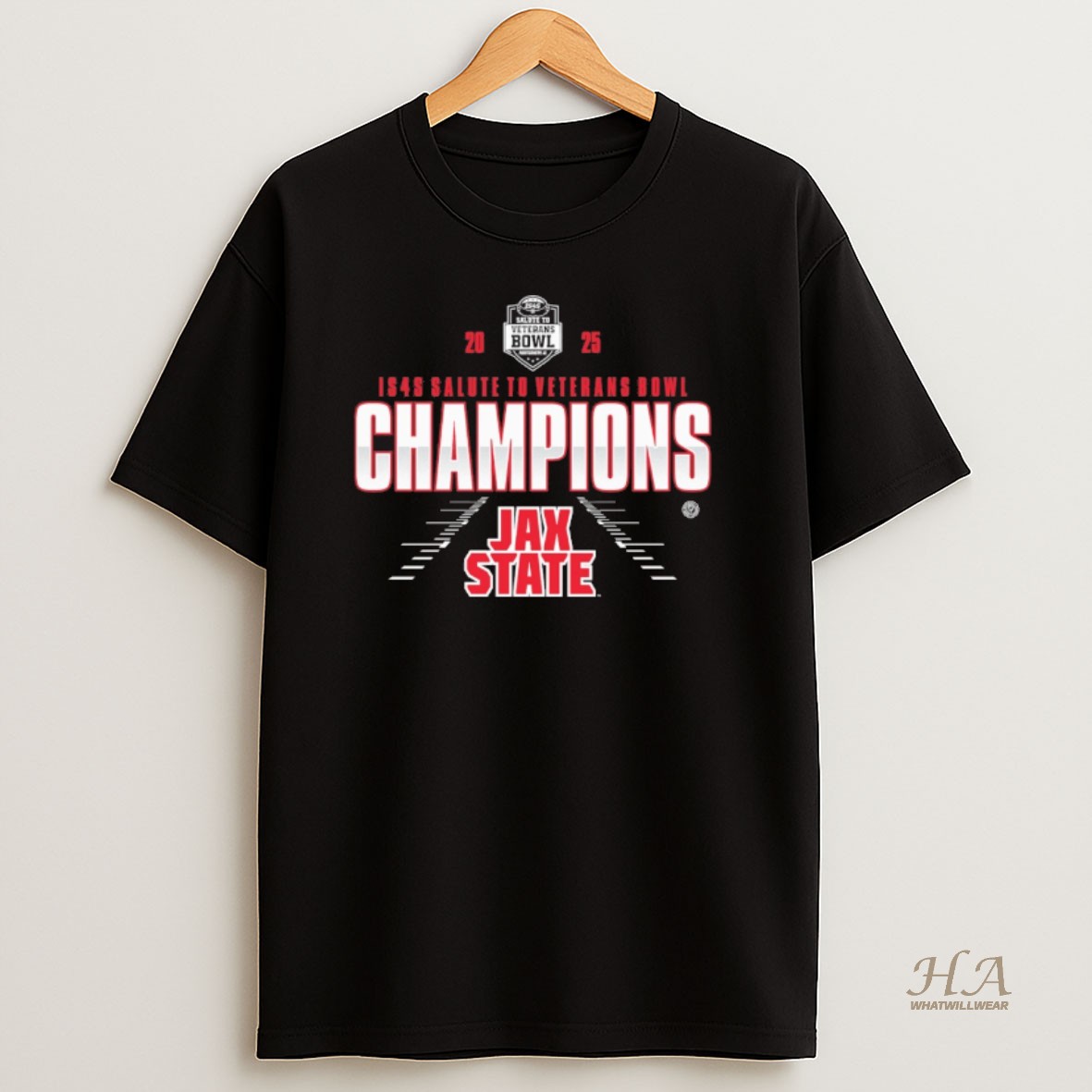 Official Jacksonville State Gamecocks 2025 Is4s Salute To Veterans Bowl Champions T Shirt