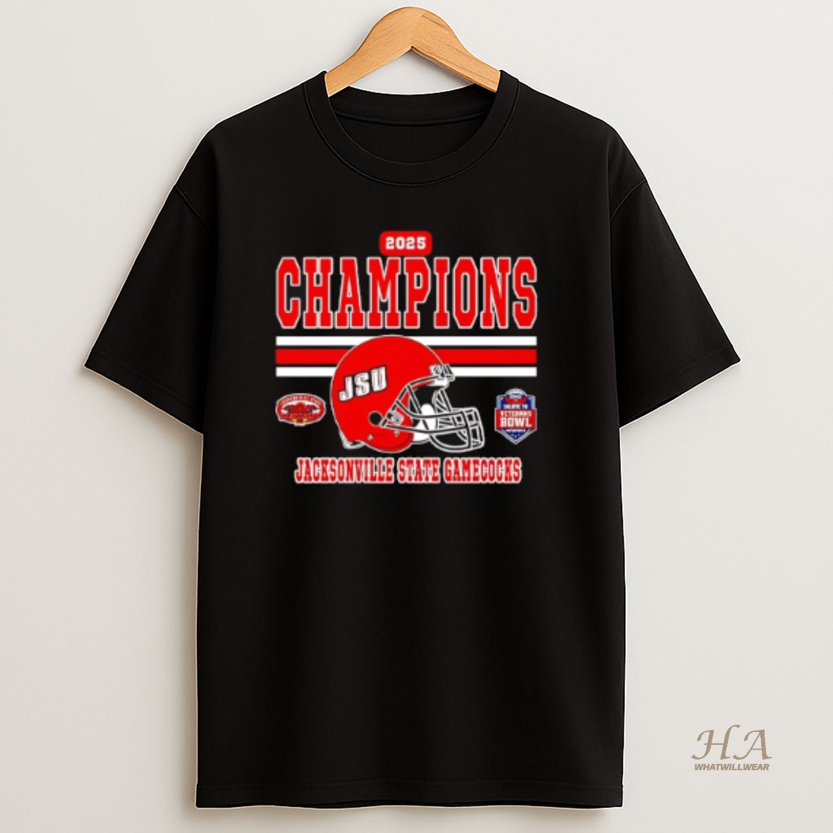 Official Jacksonville State Gamecocks 2025 Is4s Salute To Veterans Bowl Champions Helmet T Shirt