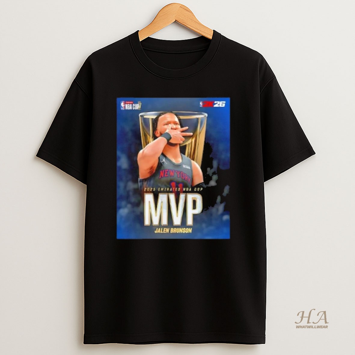 Official Jalen Brunson 2025 Emirates Nba Cup Mvp T Shirt