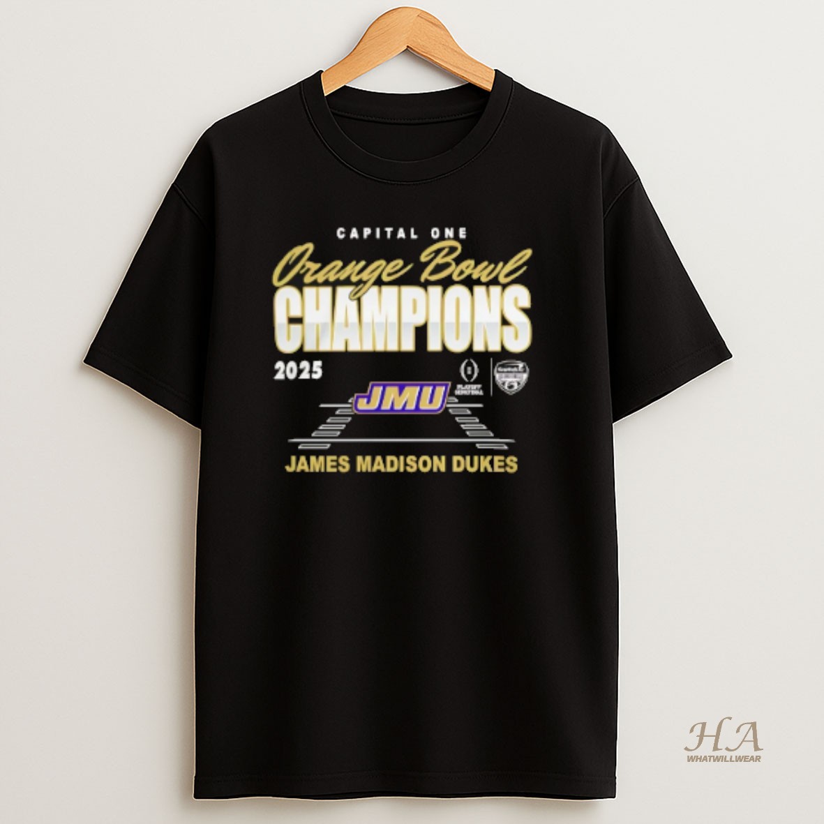 Official James Madison Dukes 2026 Orange Bowl Champions Classic T Shirt