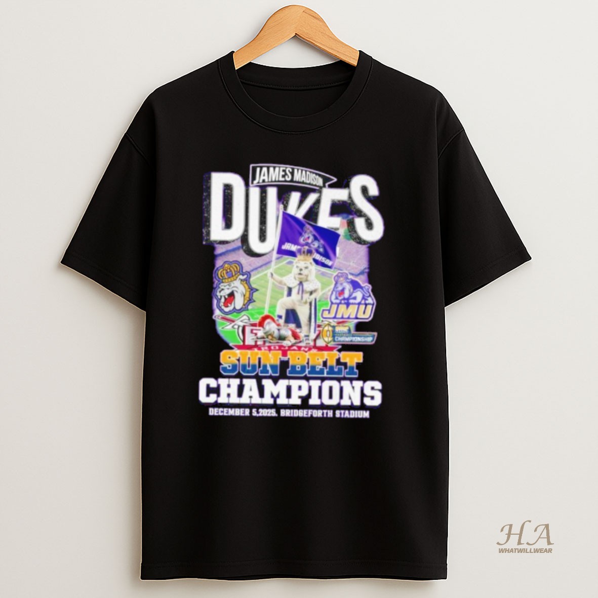 Official James Madison Dukes Sun Belt Champions 2025 T Shirt