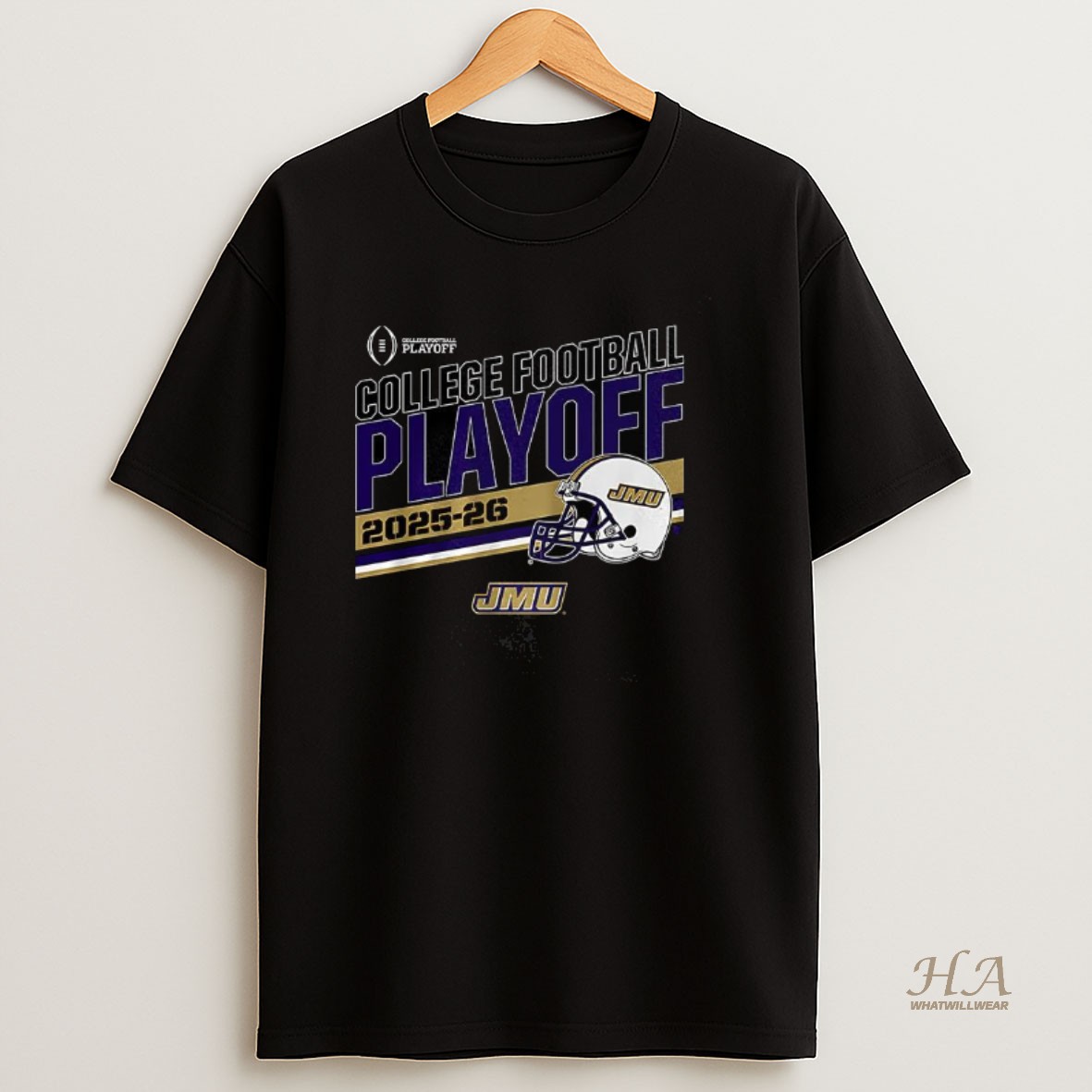 Official James Madison Dukes Football Ncaa College Football Playoff 2025 2026 Helmet Logo T Shirt
