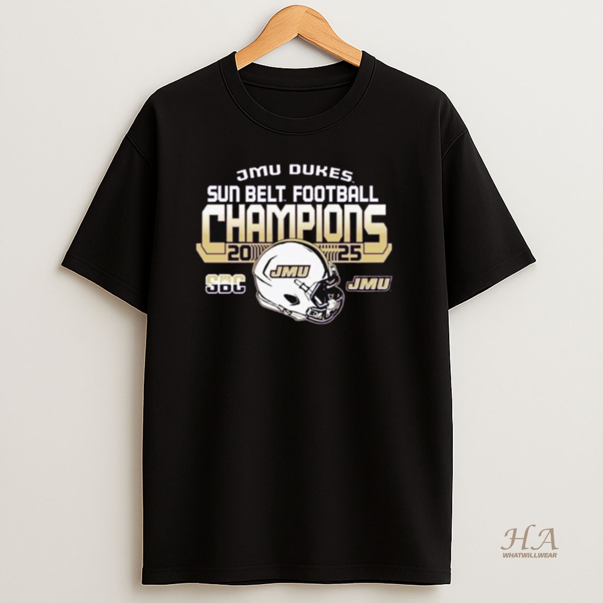 Official James Madison University Dukes Football 2025 Sun Belt Champions Long Sleve Shirt