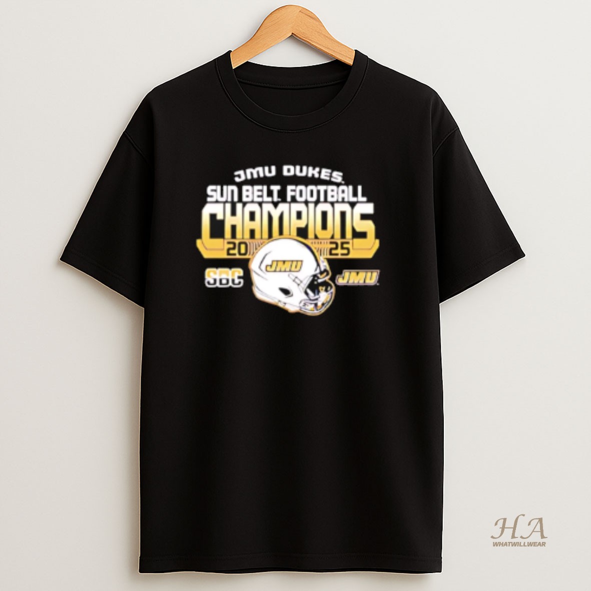 Official James Madison University Dukes Sun Belt Football Champions 2025 T Shirt
