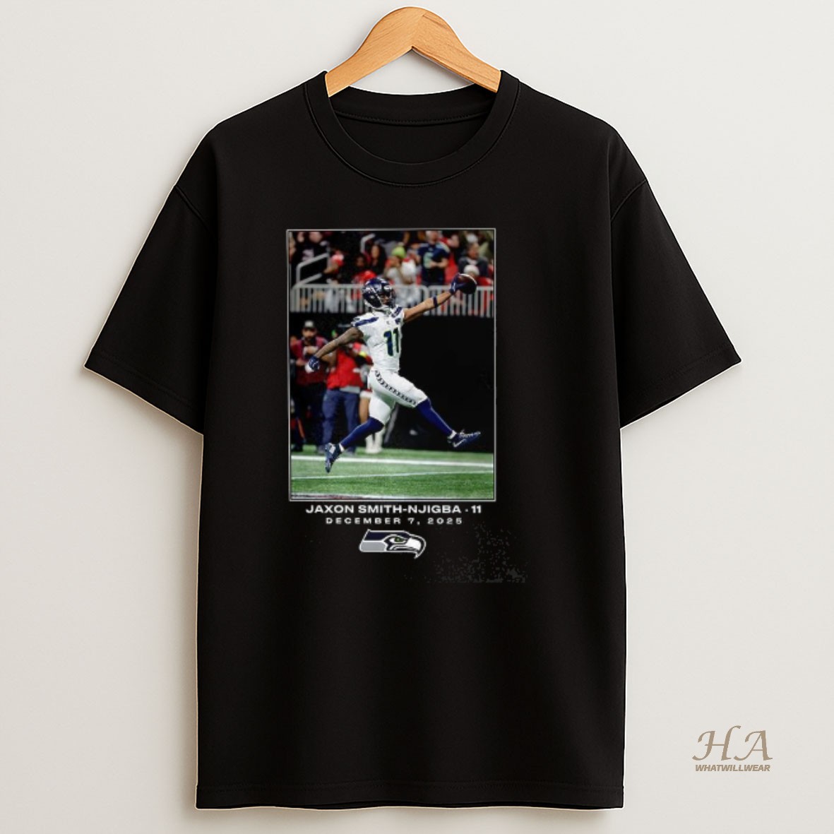 Official Jaxon Smith Njigba Seattle Seahawks Nfl Week 14 2025 Moment T Shirt
