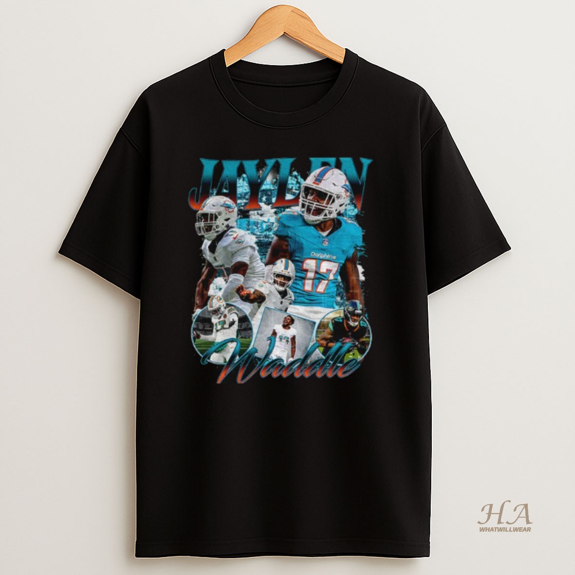 Official Jaylen Waddle 17 Miami Dolphins Nfl Football Graphic T Shirt