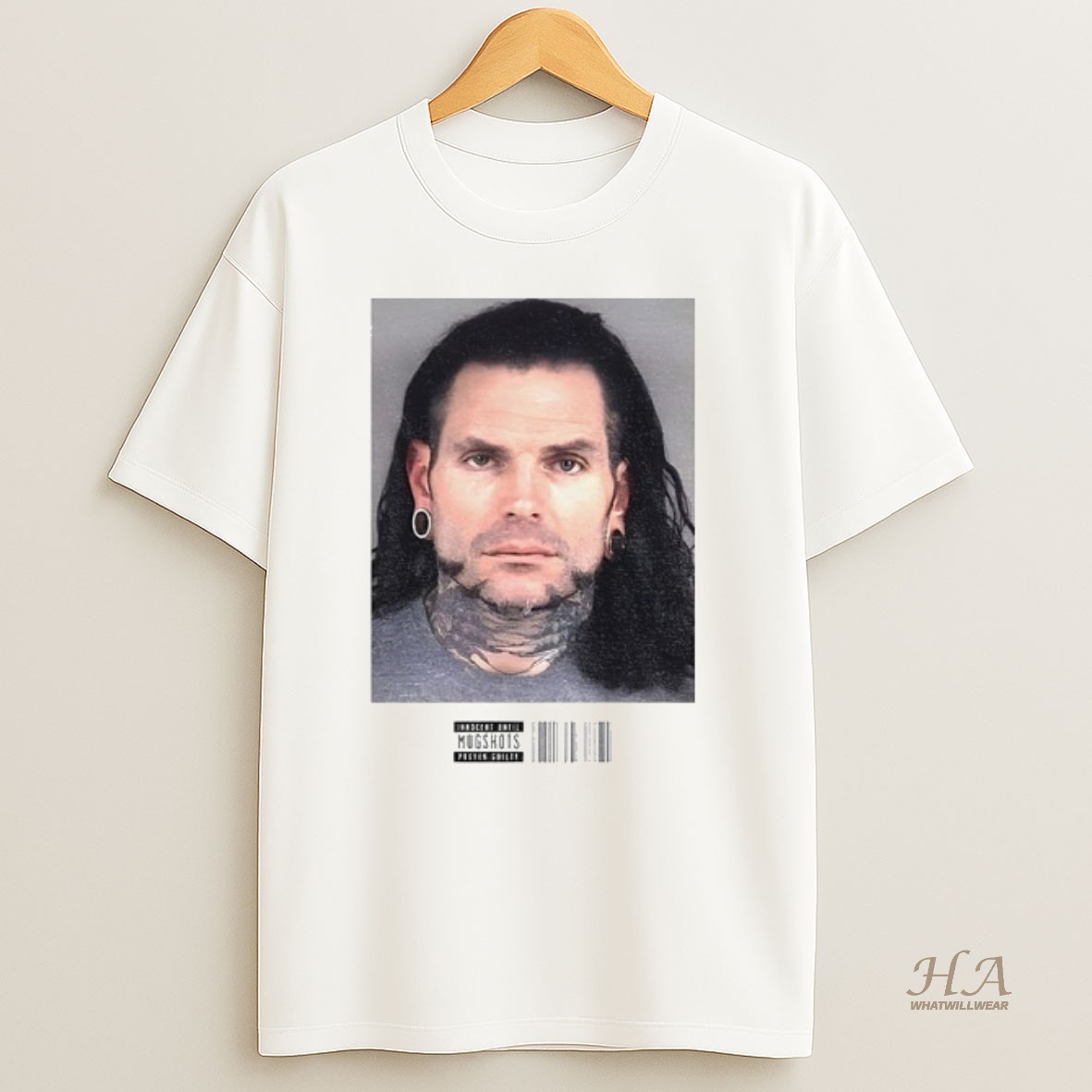 Official Jeff Hardy Mugshot Y2k Wrestling Graphic Shirt
