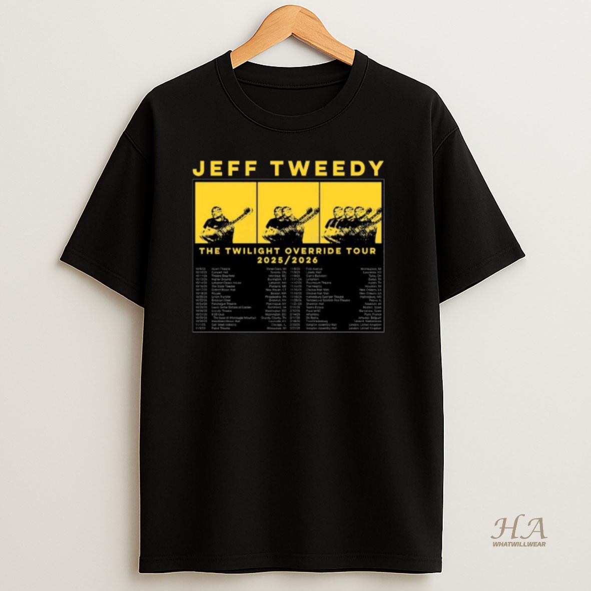Official Jeff Tweedy Twilight Override 2025 Tour Shirt