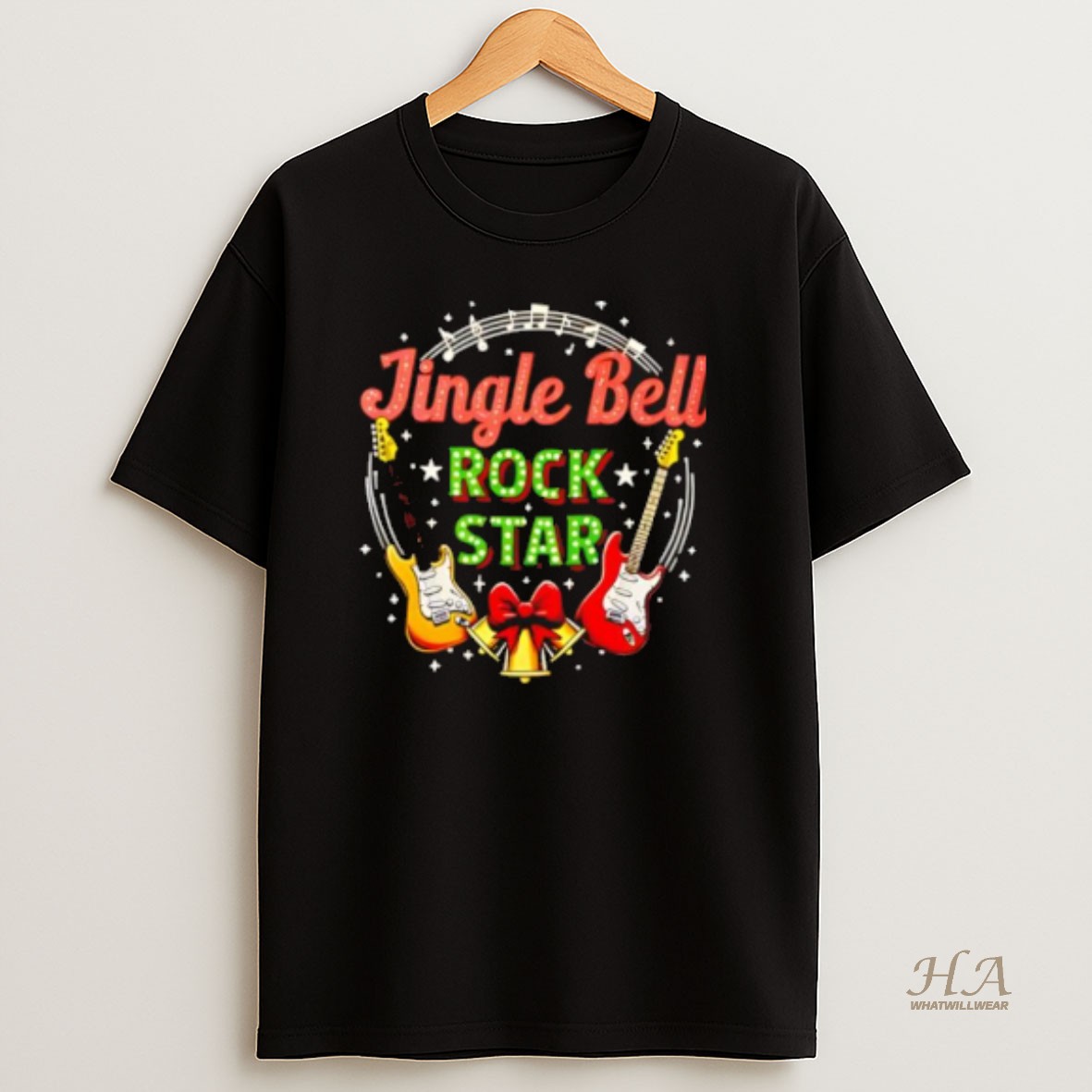 Official Jingle Bell Rock Star Christmas Music T Shirt