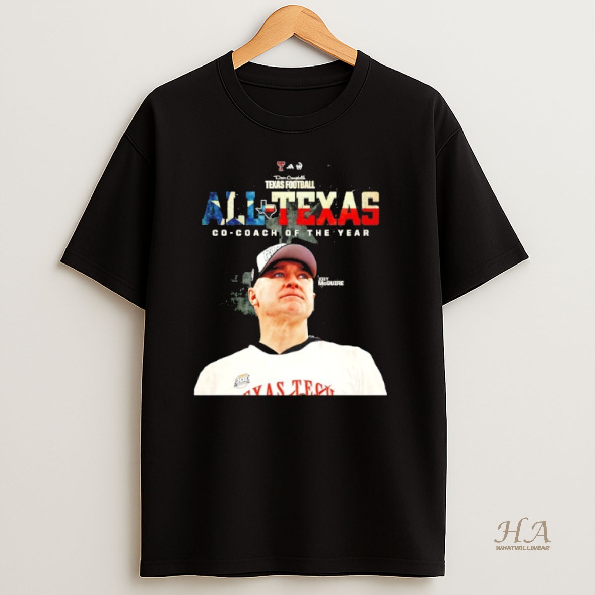 Official Joey Mcguire Texas Tech Football All Texas Co Coach Of The Year Shirt