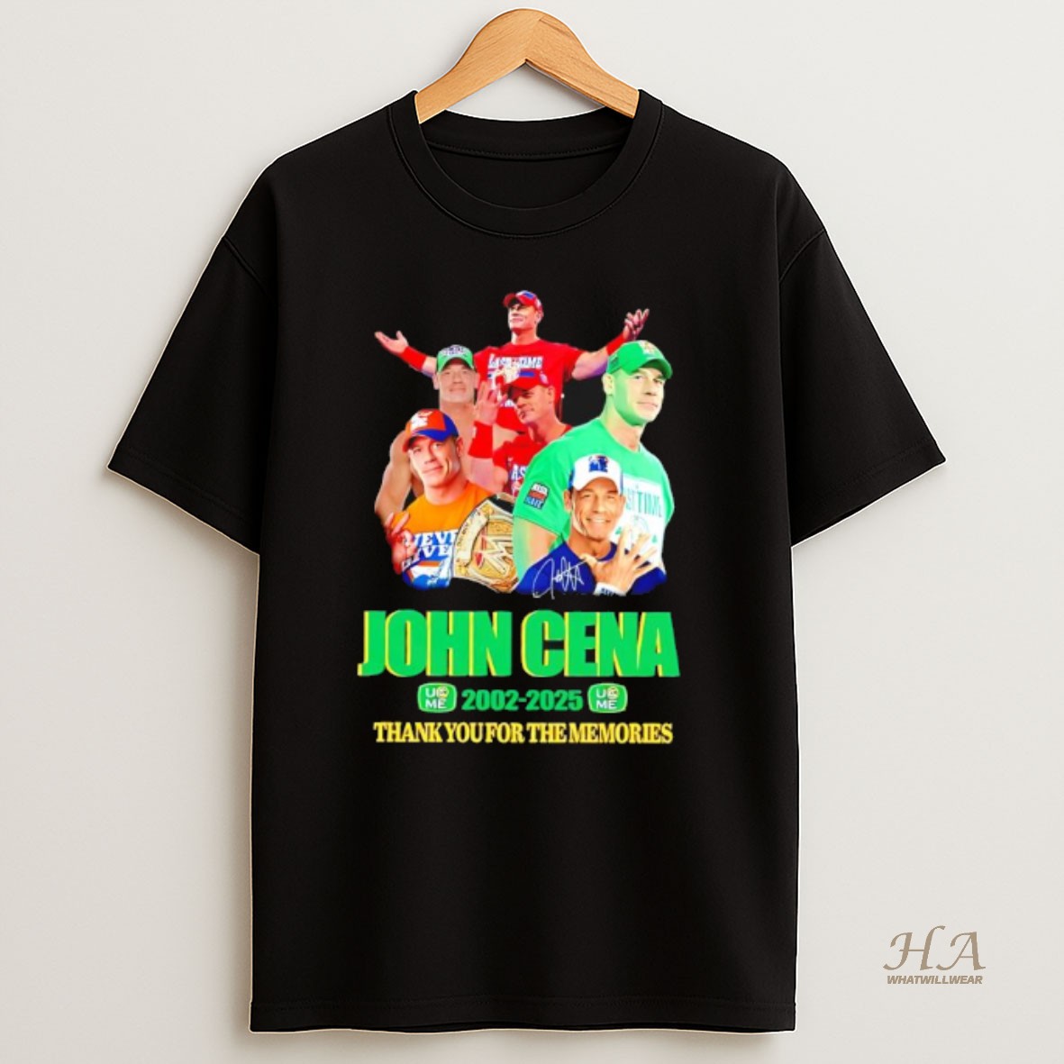 Official John Cena 2002 2025 Thnak You The Memories T Shirt
