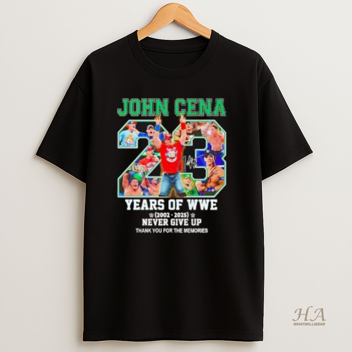 Official John Cena 23 Years Of Wwe 2002 2025 Thank You John Cena For The Memories T Shirt