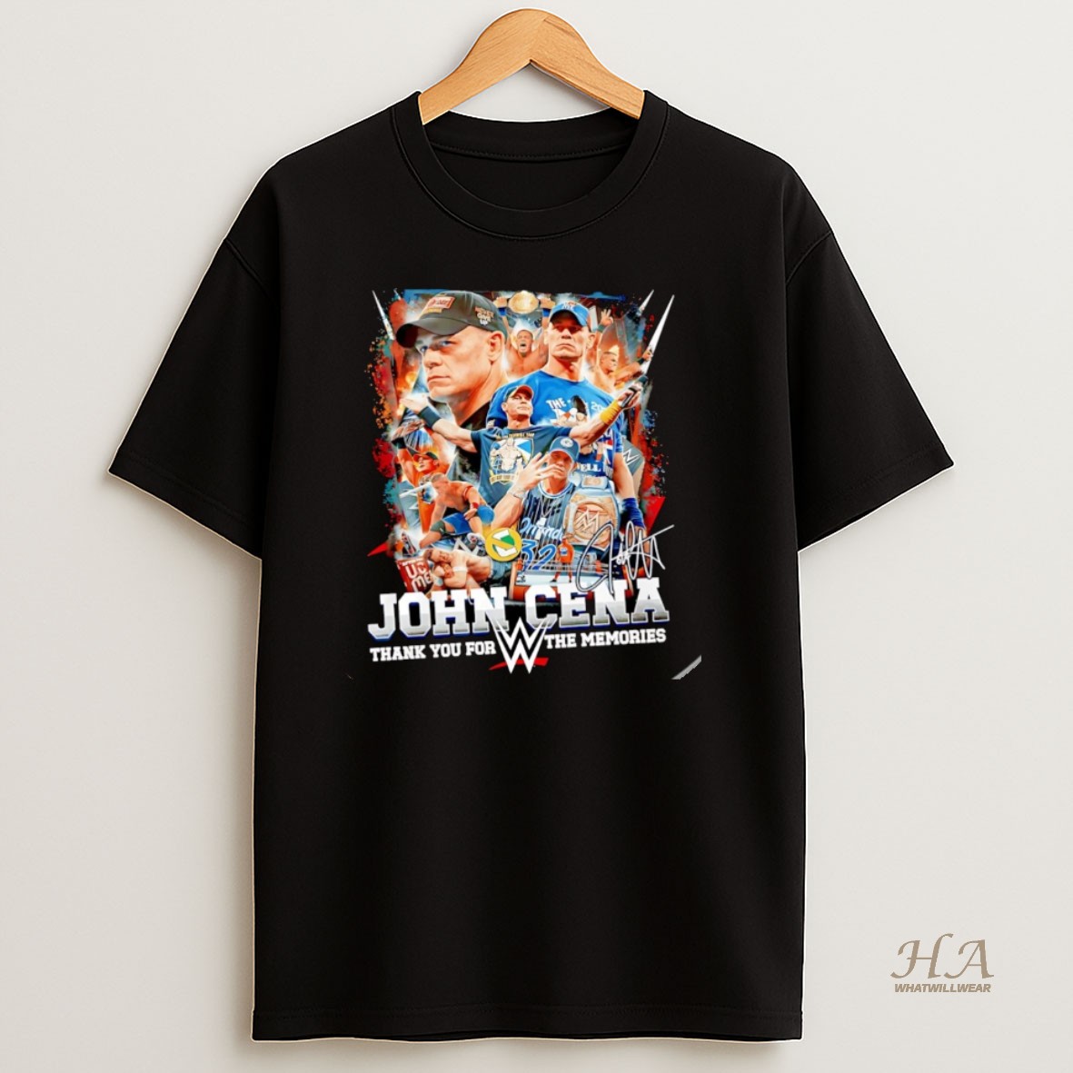 Official John Cena Thank You For The Memories Signature Christmas T Shirt