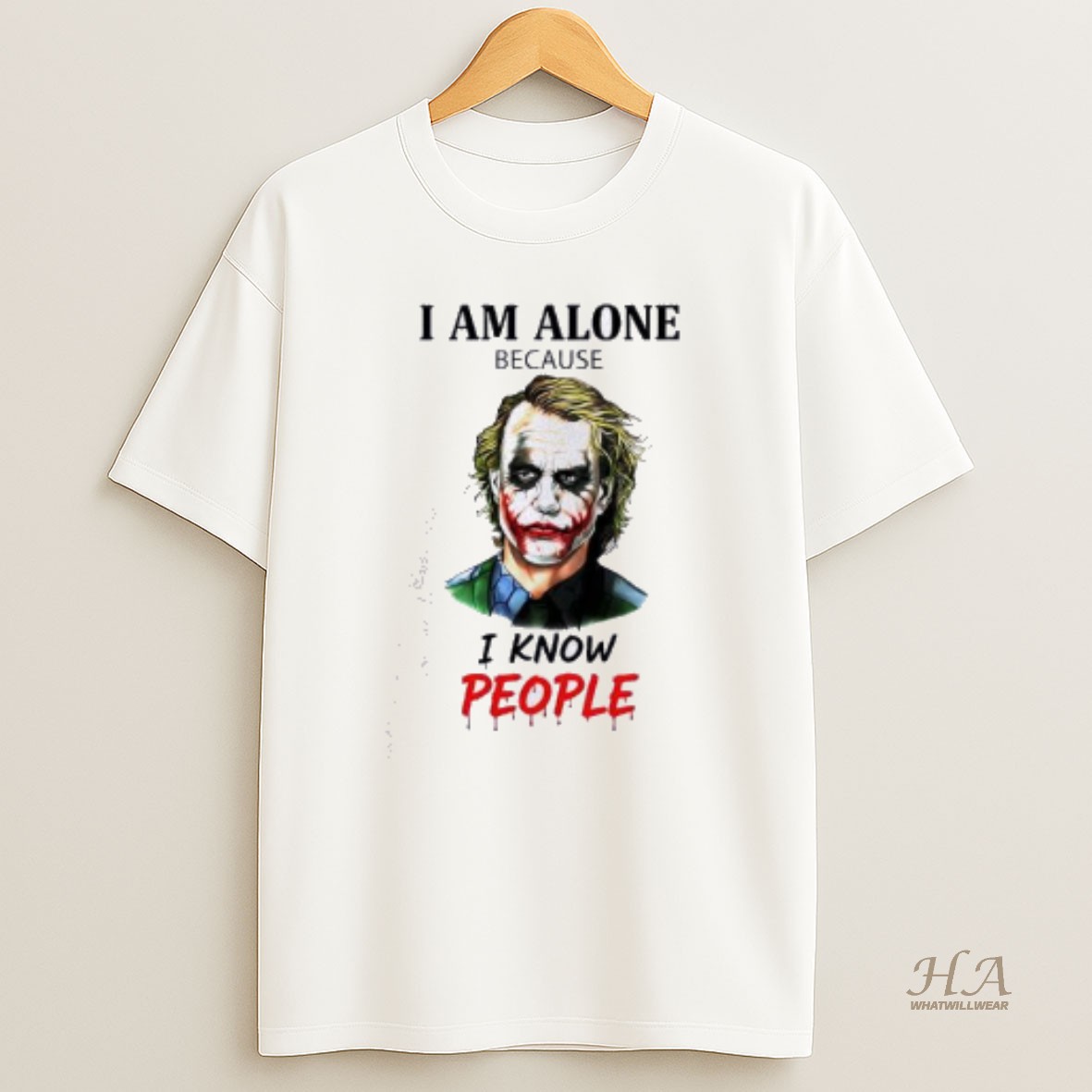 Official Joker I Am Alone Because I Know People T Shirt