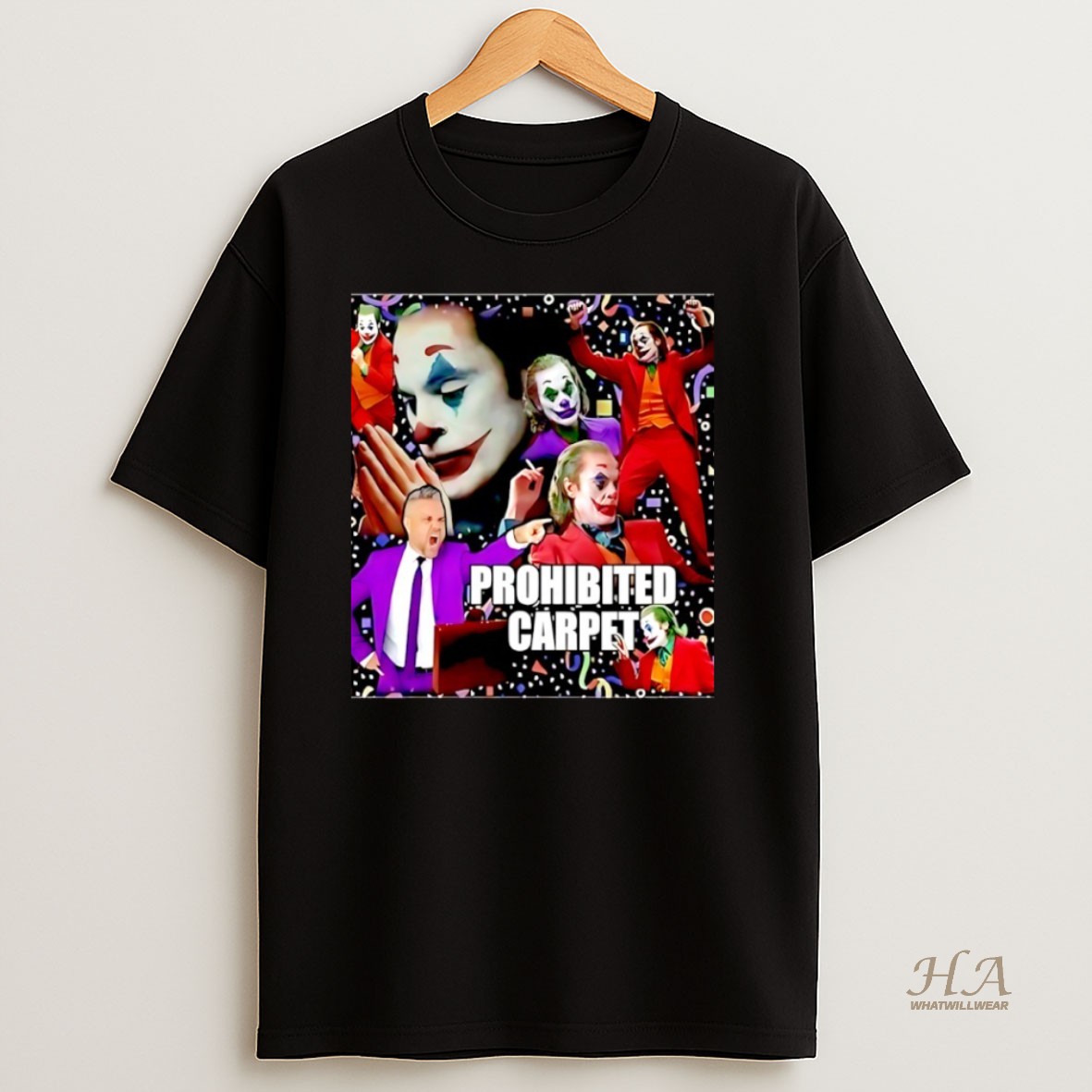 Official Joker Prohibited Carpet T Shirt