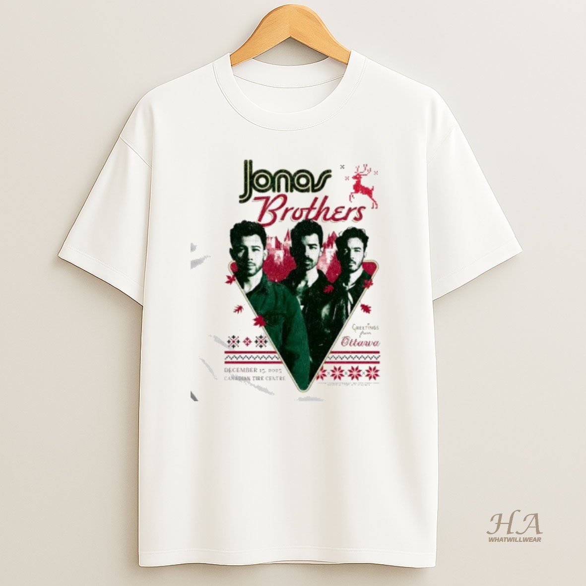 Official Jonas Brothers Greetings From Ottarva December 15th 2025 Canadian Tire Centre T Shirt