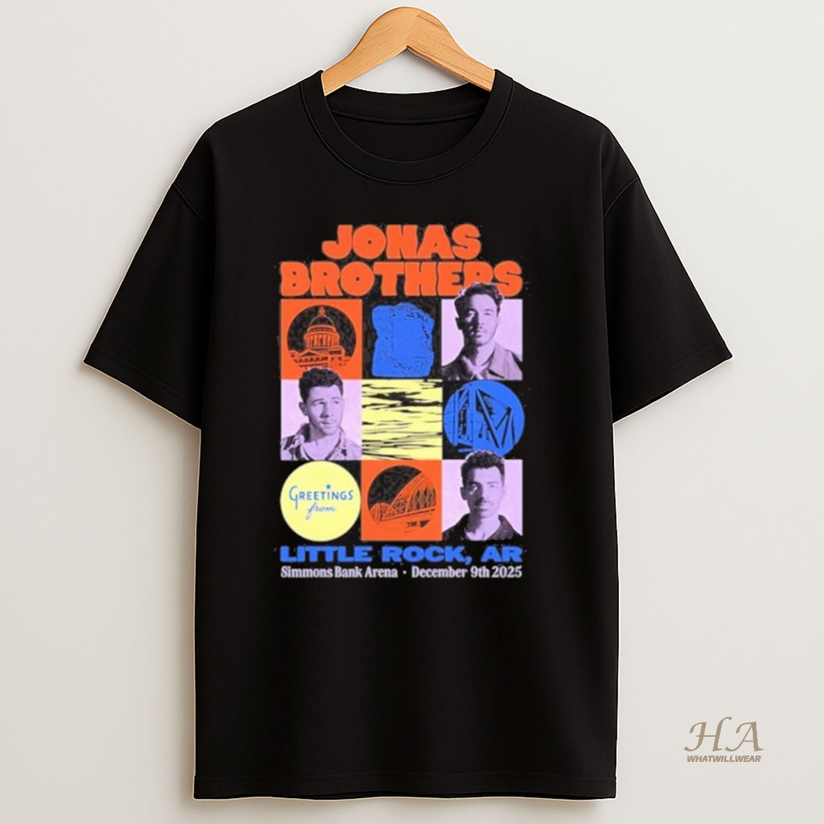 Official Jonas Brothers Simmons Bank Arena Little Rock Ar Dec 9 2025 Tour Shirt