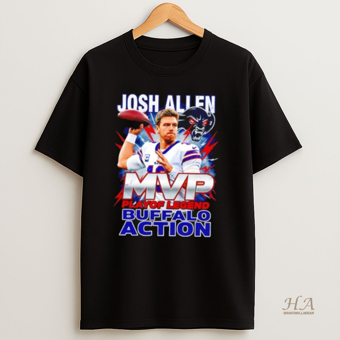 Official Josh Allen Mvp Action Buffalo Playoff Legend T Shirt