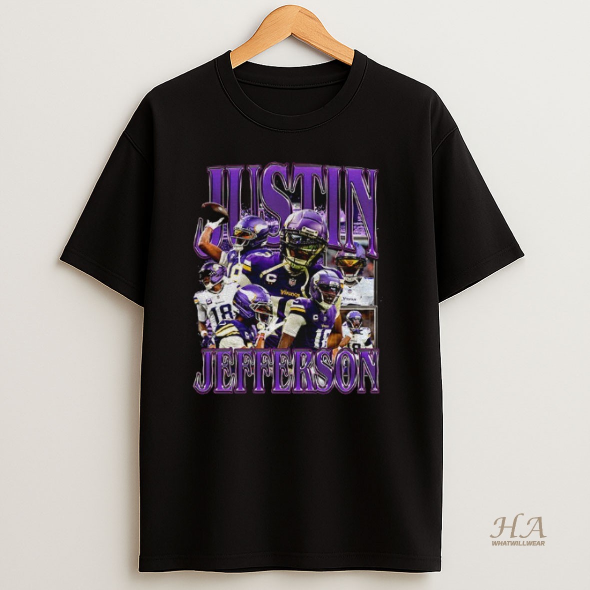 Official Justin Jefferson 18 Minnesota Vikings Nfl Football Graphic T Shirt