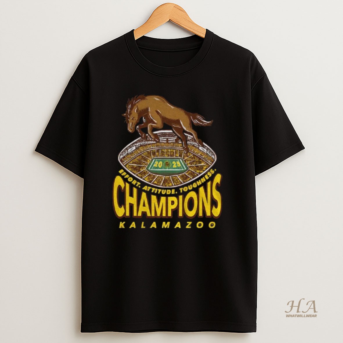 Official Kalamazoo Hornets Football Conference Champions Effort Attitude Toughness T Shirt