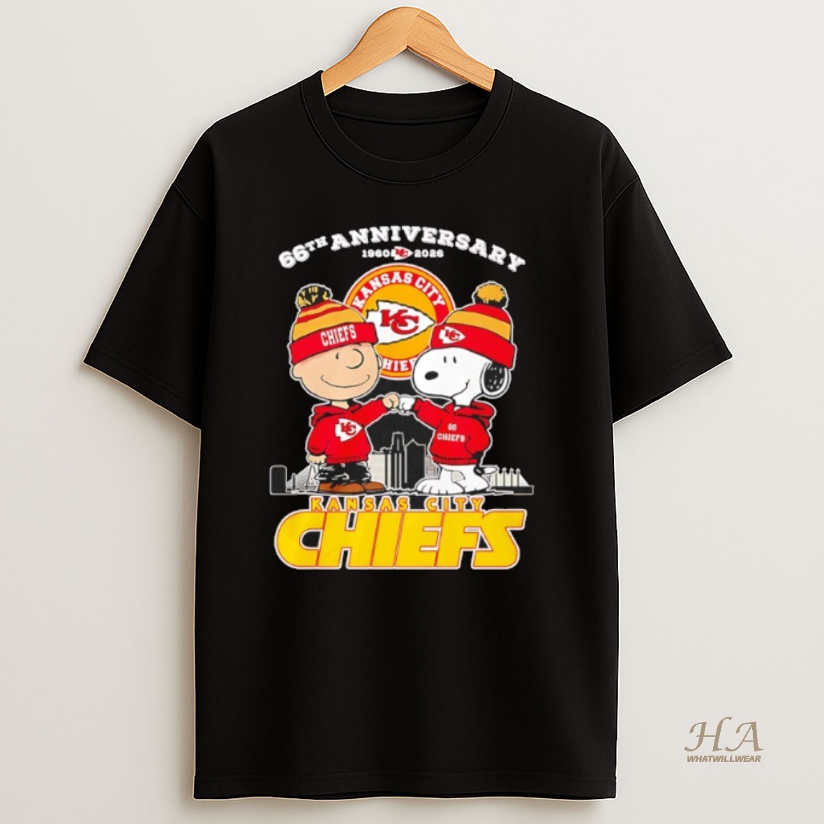 Official Kansas City Chiefs 66th Anniversary 1960 2026 Snoopy Shirt