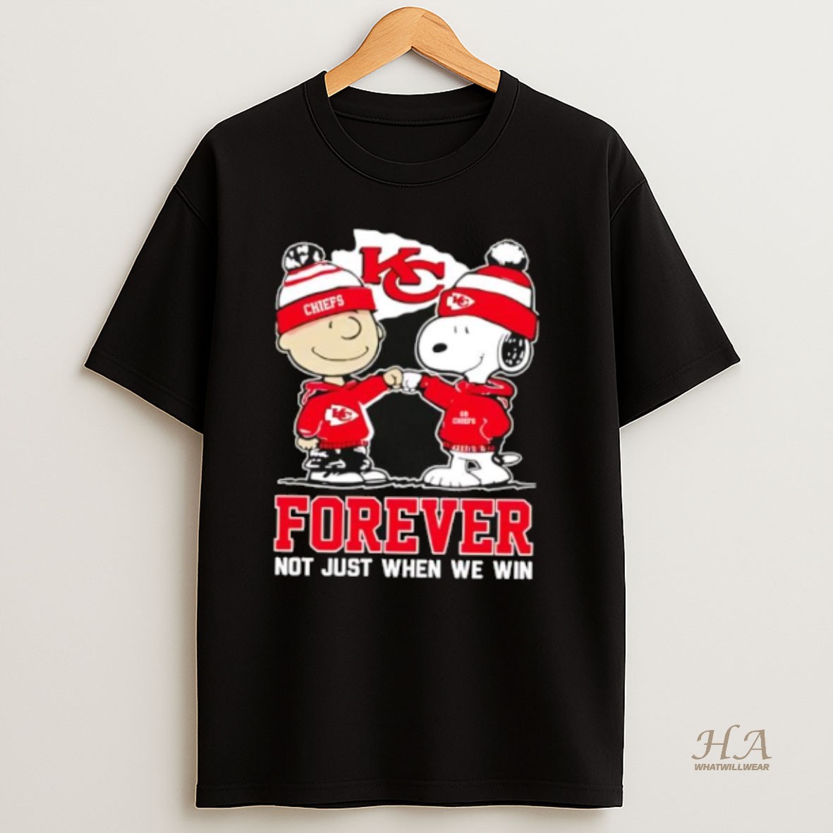 Official Kansas City Chiefs Charlie Brown And Snoopy Forever Not Just When We Win T Shirt