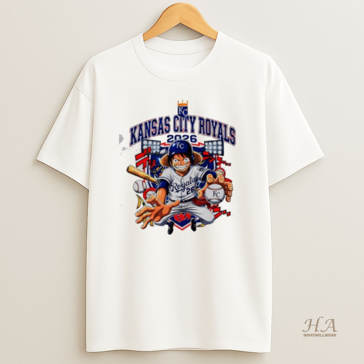 Official Kansas City Royals One Piece 2026 Luffy T Shirt