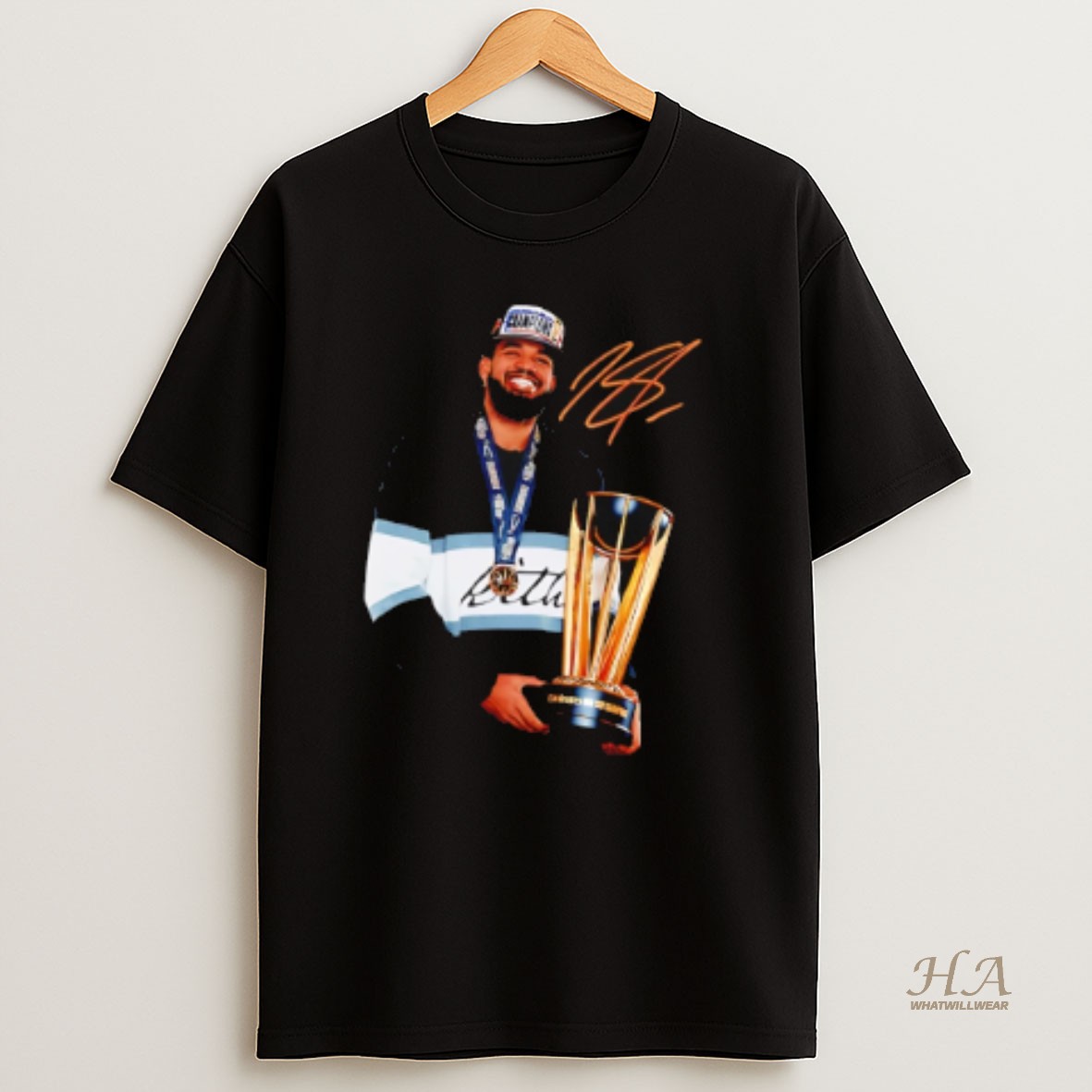 Official Karl Anthony Towns New York Knicks 2025 Nba Cup Champions Trophy T Shirt