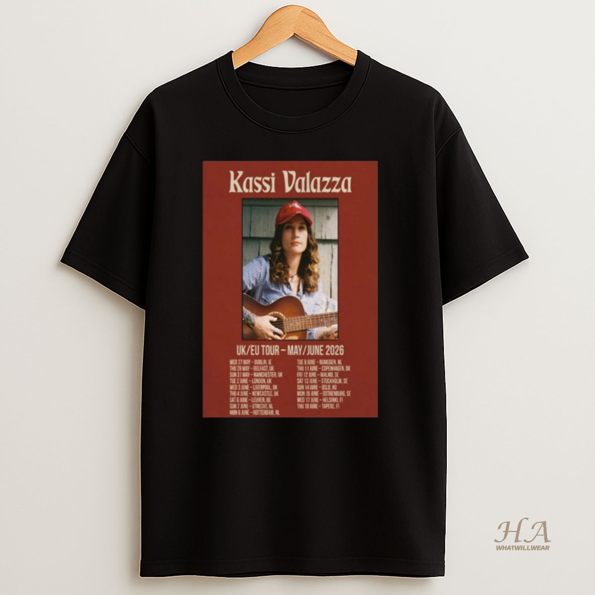 Official Kassi Valazza Uk Eu 2026 Shows T Shirt