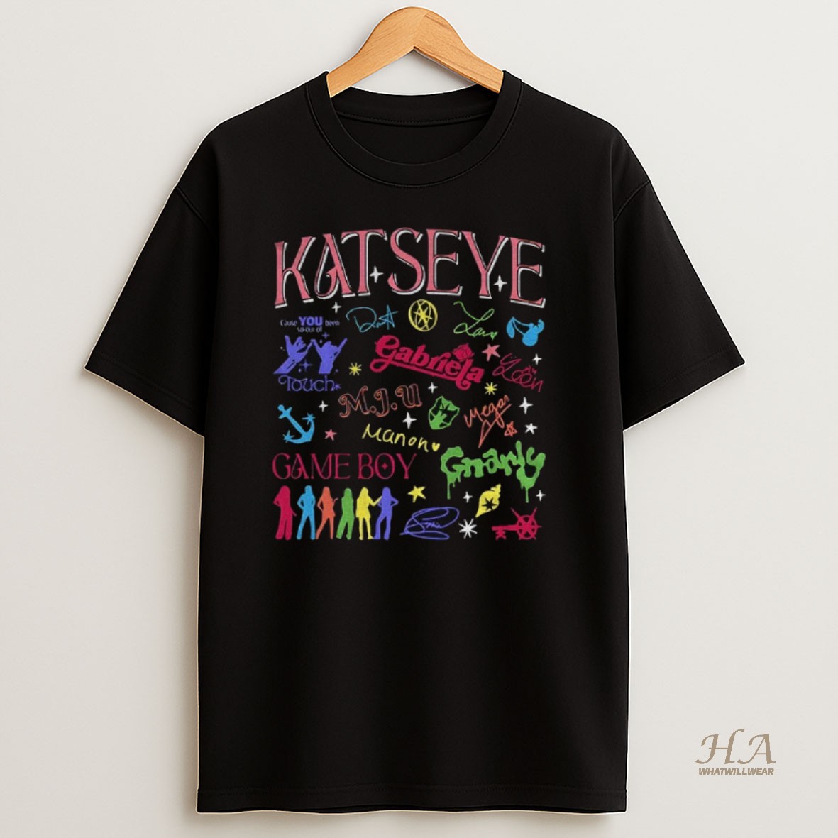 Official Katseye Music Cause You Been So Out Of Gabriela Touch Gameboy Gnarly Shirt