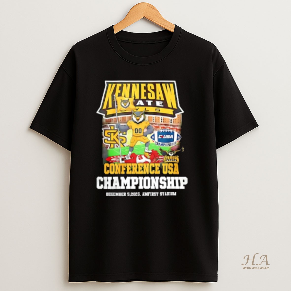 Official Kennesaw State Owls Conference Usa Championship 2025 Mascot Shirt