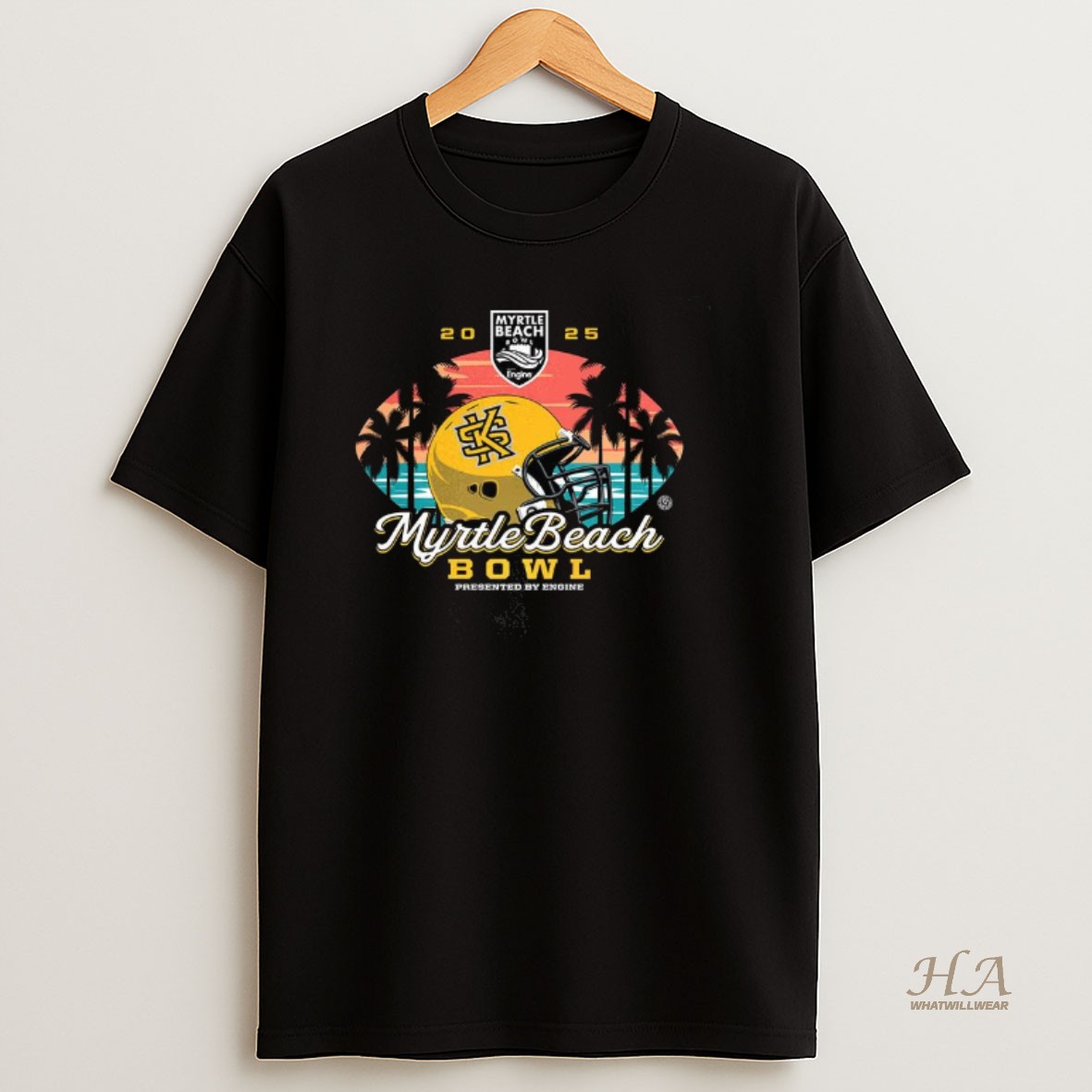 Official Kent State Golden Flashes 2025 Myrtle Beach Bowl Helmet T Shirt