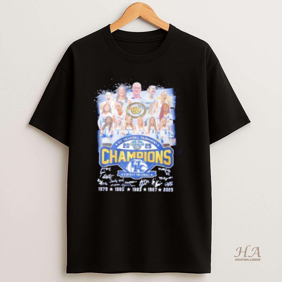 Official Kentucky Wildcats Sec Womens Volleyball Champions 2025 5 Time T Shirt