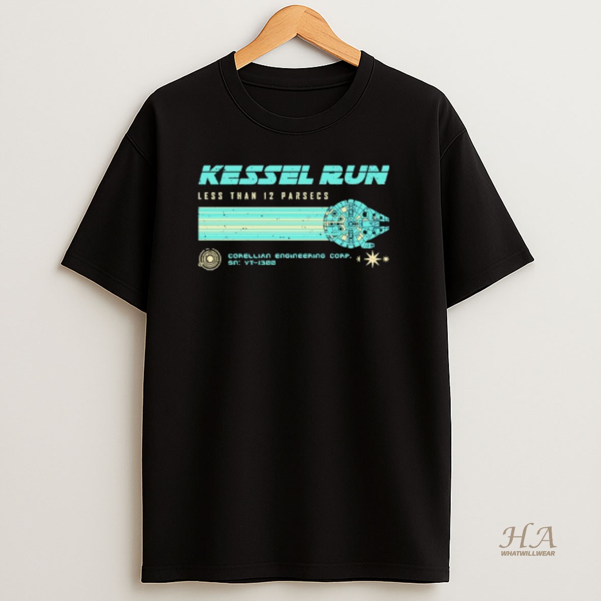 Official Kessel Run Less Than 12 Parsecs Corellian Engineering Corp Sn Yt 1300 T Shirt
