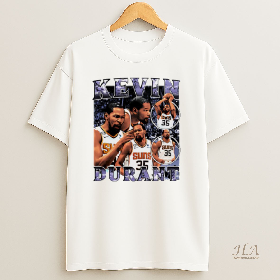 Official Kevin Durant Phoenix Suns Player Collage Signature T Shirt