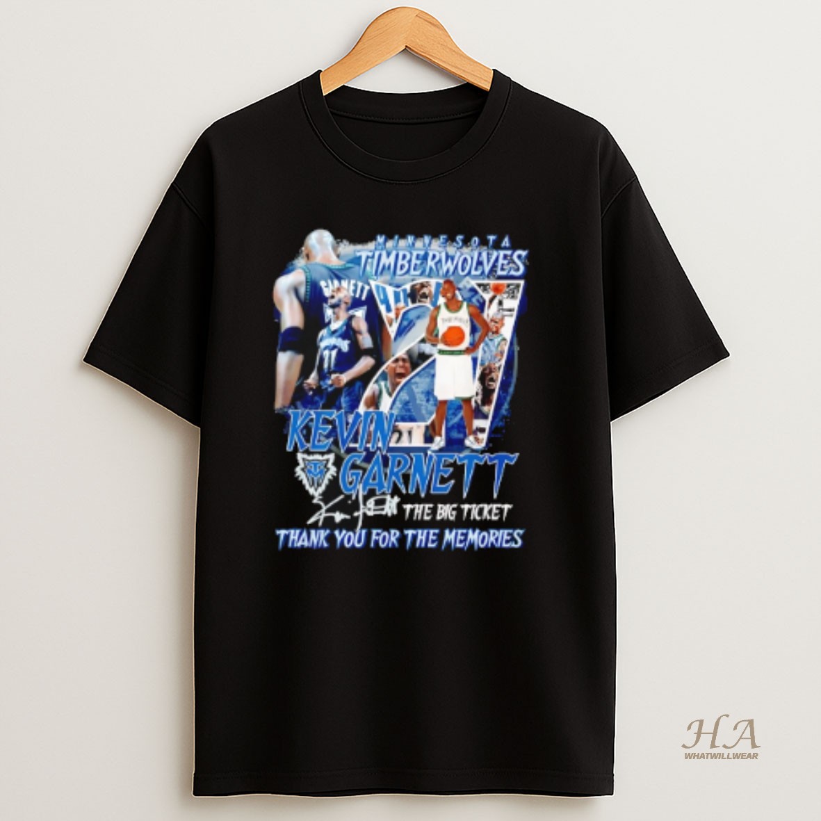Official Kevin Garnett Minnesota Timberwolves The Big Ticket Thank You For The Memories T Shirt