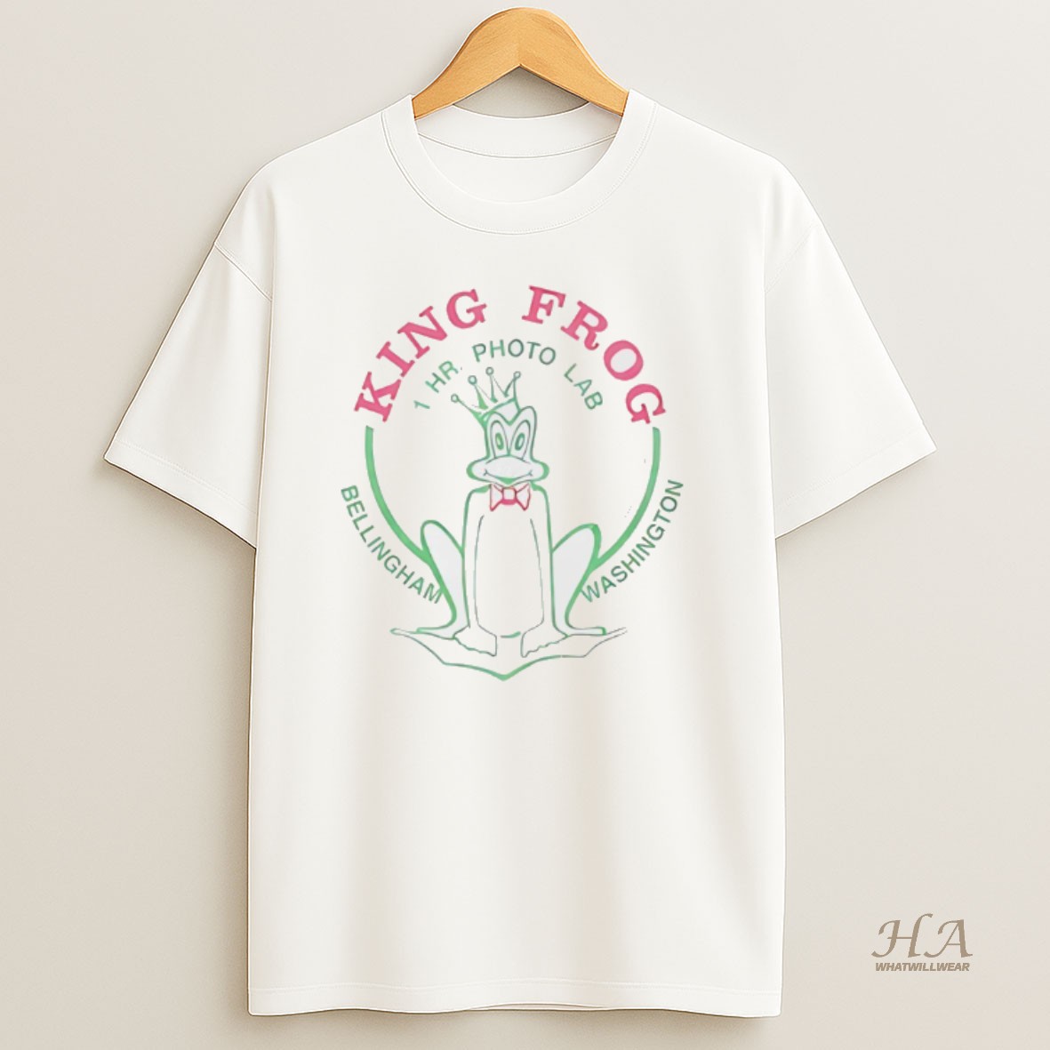 Official King Frog 1 Hr Photo Lab Bellingham Washington T Shirt