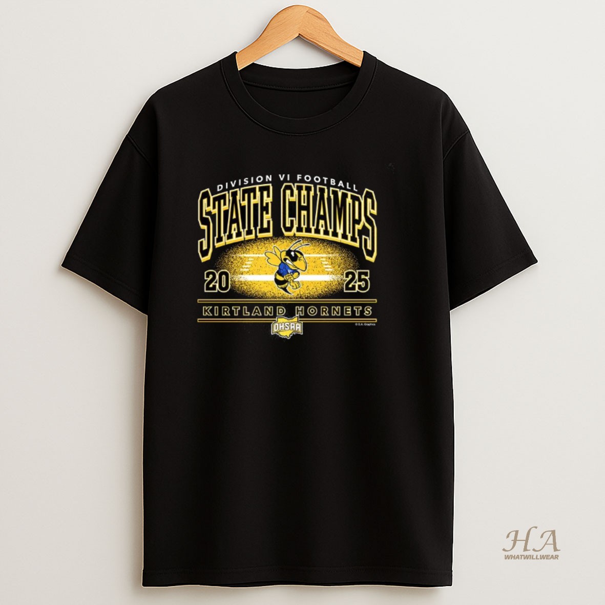 Official Kirtland Hornets 2025 Ohsaa Football Division 6 State Champions T Shirt