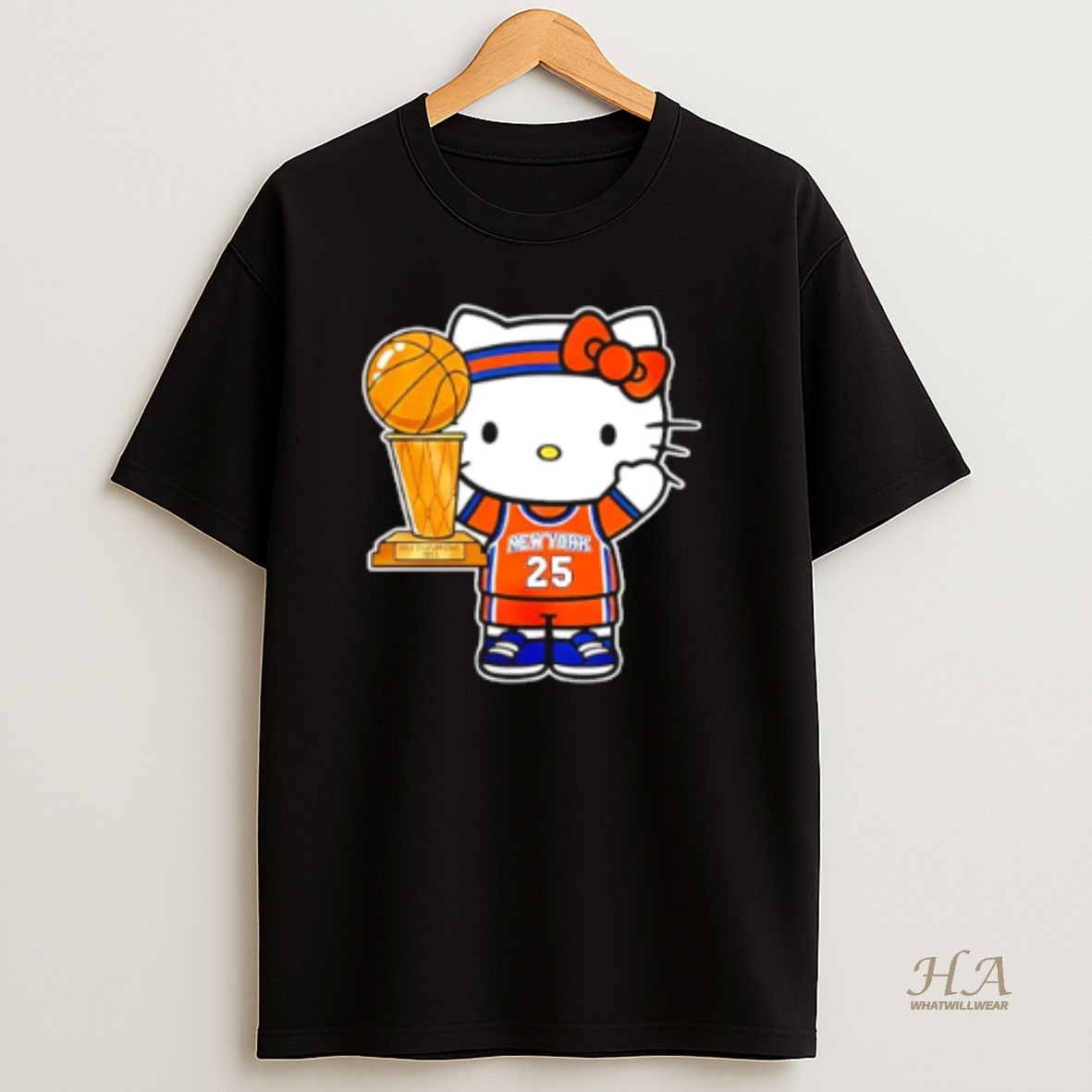 Official Kitty X New York Knicks 2025 Nba Cup Champions T Shirt