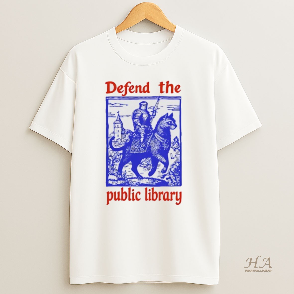 Official Knight Cat Defend The Public Library Shirt