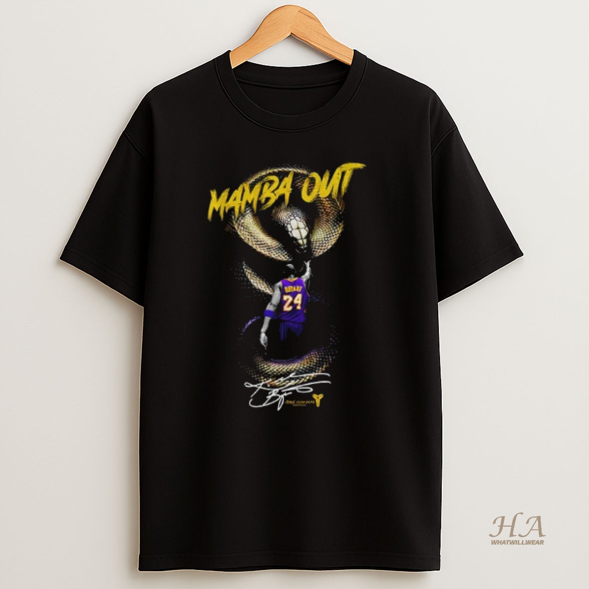 Official Kobe Bryant Nba Art La Lakers Mamba Out Signature T Shirt