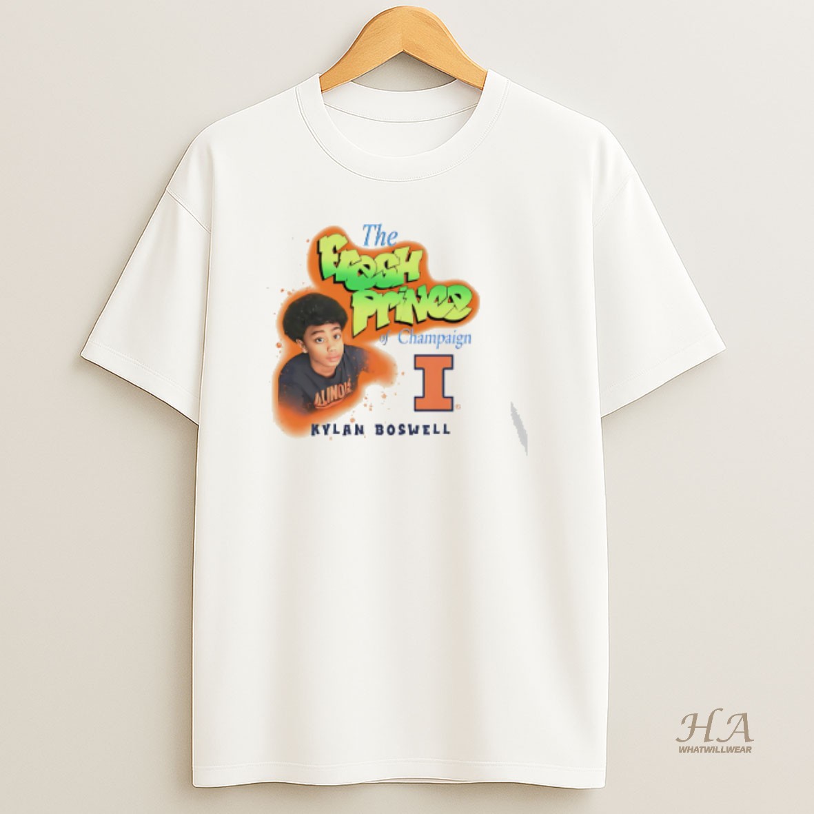 Official Kylan Boswell Illinois Fighting Illini The Fresh Prince Of Champaign T Shirt
