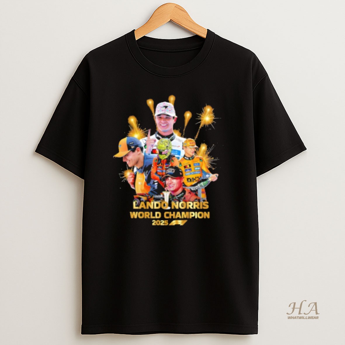 Official Lando Norris 2025 World Drivers Champion Signature T Shirt
